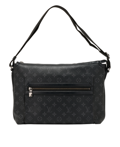 Odyssey Messenger PM, &pound;595, Handbags, Black, Canvas, Front view